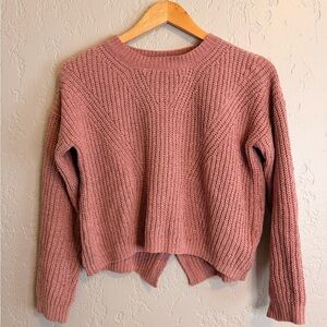 Hippie Rose Dusty Pink Crew Neck Sweater